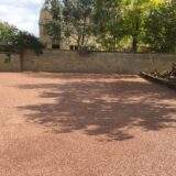 Almost Finished Resin Driveway finished in Staffordshire Pink Resin