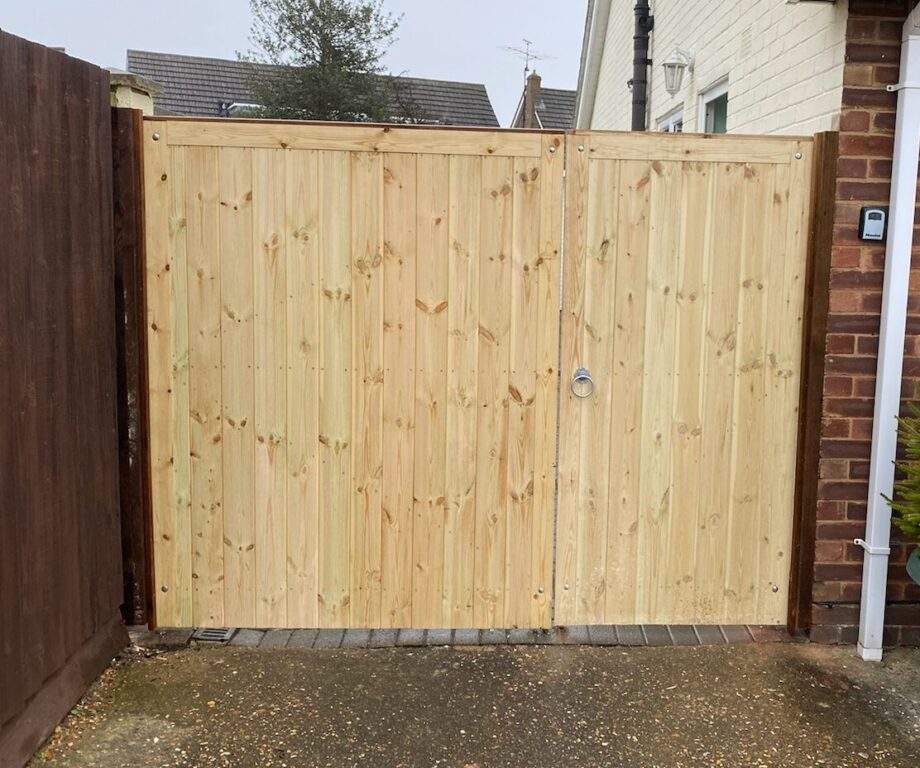 Bespoke 3/4 Timber Gates Installed in Peterborough