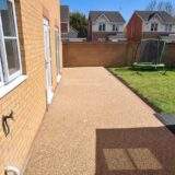Sienna Resin Patio with Golden Shimmer Glitter in Peterborough