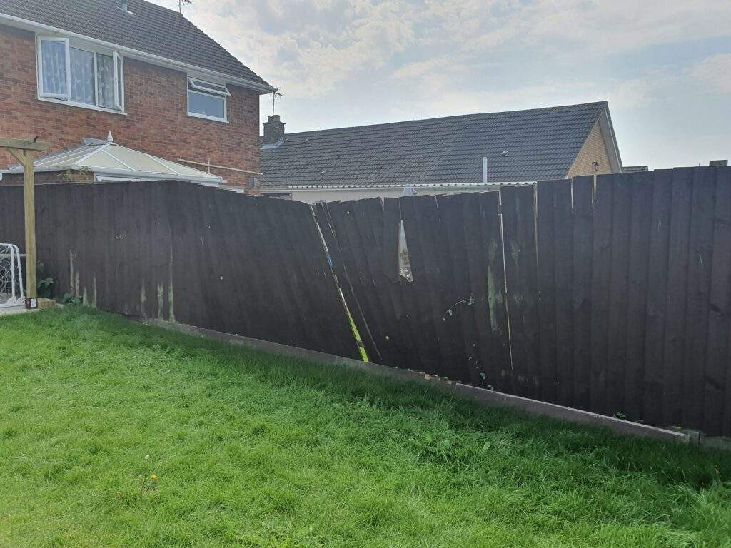 Old Damaged Fence in Whittlesey