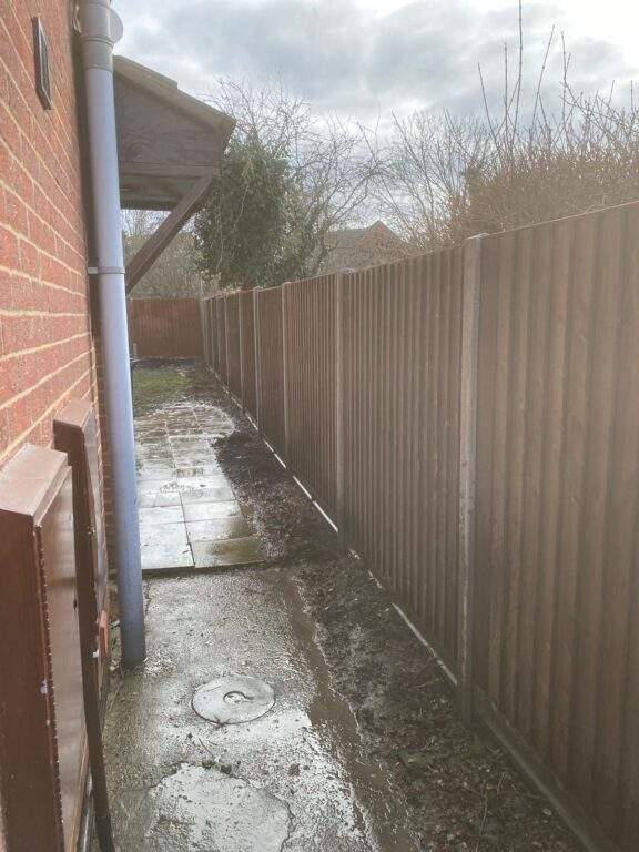 New Closeboard fencing panels installed in Peterborough