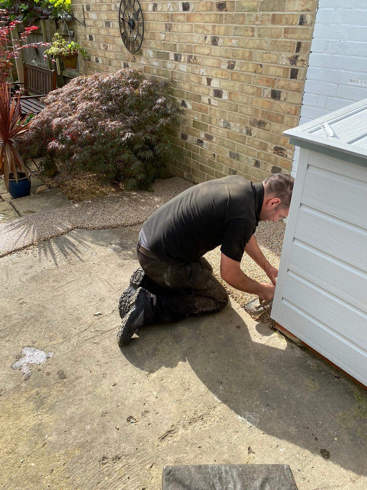 Shaun installing Resin Bound in Peterborough