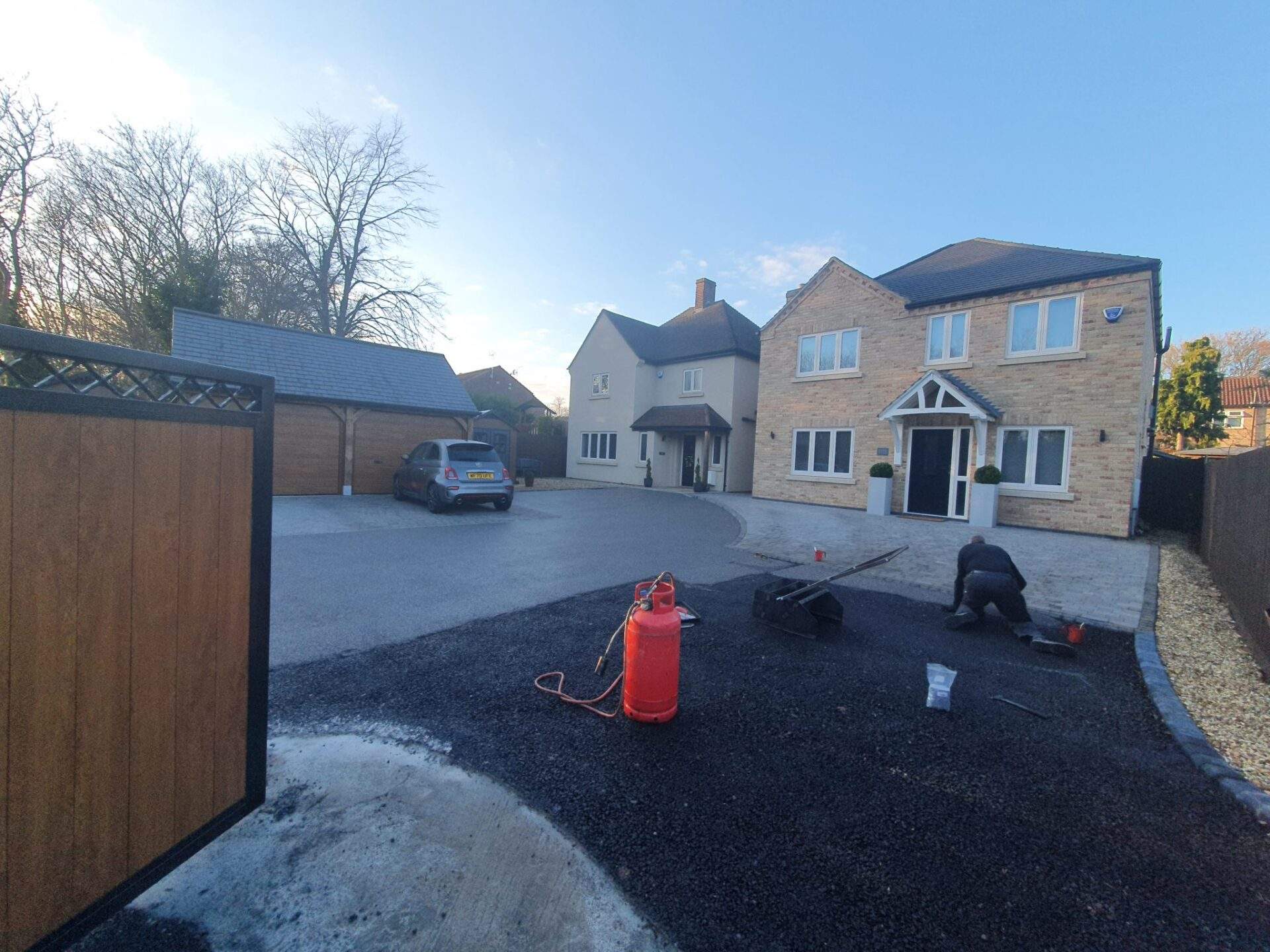 Resin Drive Being installed Oundle Road Peterborough