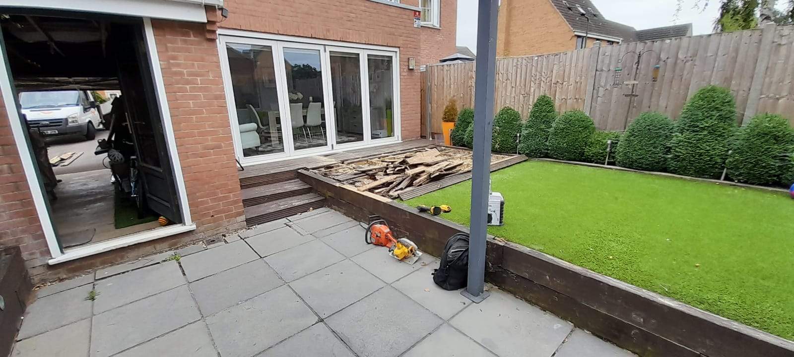 Before new decking was installed in Peterborough