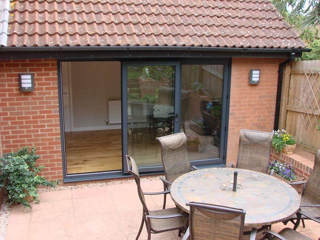 Garage conversion with bi-folds Oundle